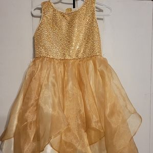 Size 12 Girls Gold Dress
